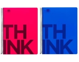 Caderno A5 Lider, Think, Esp. C.PP, 160 Fls. Quad.