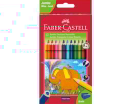 Lápis côr Faber Jumbo, Triangular, 12 cores