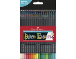 Lápis côr Faber Black Edition C/ 36 cores