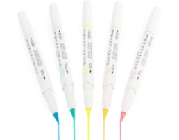 Marcador Zebra Mildliner, Fluor, brush, Duplo, Laranja