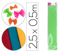 Papel Crepe Lider, Peça c/0.50X2.5m, CP13, Verde Claro