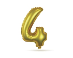 Balão de poliamida de 100 cm (40”), dourado, nº 4