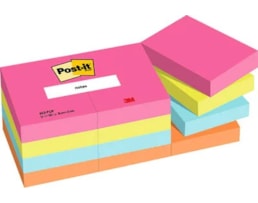 Blocos Post It 38x51mm R.653-12-POP, Popmistic,  c/12X100fls
