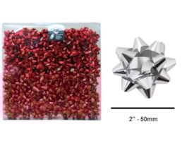 Laços p/ prendas 2", metalico, vermelho, Cx. 100