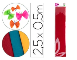 Papel Crepe Lider, Peça c/0.50X2.5m, CP04, Vermelho