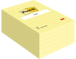 Blocos Post It 3M 660-N 102X152 Pack c/6 bl. amarelo