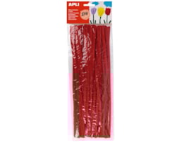 Chenille Apli 6mmX30Cm, R13274, Bl. c/50 tiras Vermelho