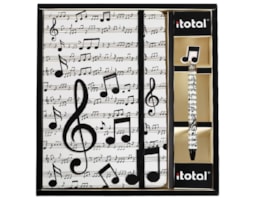 Set Caderno Notas, c/Elást., A5,+Esf. XL1831A, musica