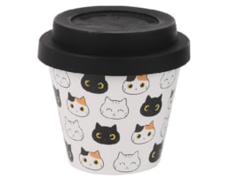 Copo de café, 90ml, c/tampa, RPET, ID5117, Cats