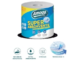 Papel Multiusos, 2 Fls. Amoos, Super absorvente, 180 usos