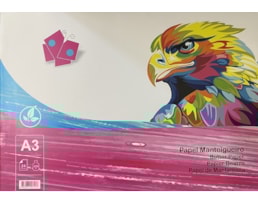 Bloco papel manteigueiro A3, 120grs. 24Fls
