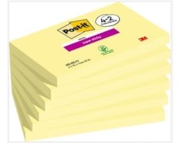 Blocos Post It 3M 76x127mm Refª 655-Y6, Pack c/ 5+1