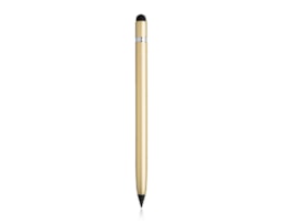 Lápis Infinito, corpo alumínio, c/ touch e borracha, Dourado