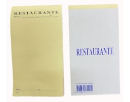 Blocos Restaurante impressos 1/0 - 3X50 aut. Mod. 2