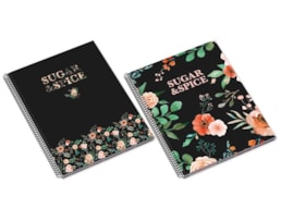 Caderno A4 Ambar Esp. C/Dura 80F/90grs, Sugar&Spice, Quad.