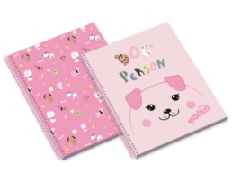 Caderno A5 Ambar Esp. C/Dura 80F/100grs, Dog Person Girl, P.