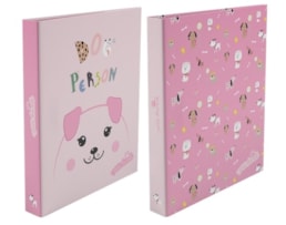 Dossier A4 Ambar c/ 2 Argolas L/E, Dog Person Girl