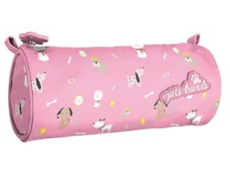 Bolsa p/ Lápis Ambar, redondo, Dog Person Pink