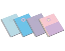 Caderno A4 Ambar Esp. C/Dura 80F/90grs, Campus Moonflower, Q