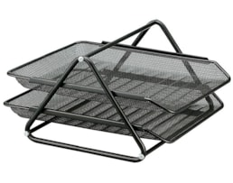 Tabuleiro Rede metal KF00860, C/2 Gavetas p/corresp. Preto