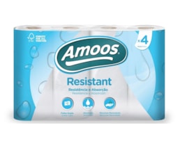 Rolo Cozinha Amoos, Resistant, 2F., saco c/4 rolos