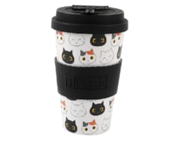 Caneca Rpet, 435ml, c/tampa, ID05017, Cats