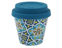 Copo de café, 90ml, c/tampa, RPET, ID5127, Mosaic