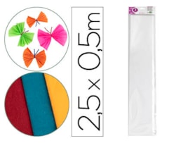 Papel Crepe Lider, Peça c/0.50X2.5m, CP01, Branco