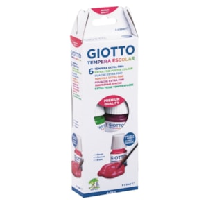 Guache líquido Giotto  Refª 3566 c/ 6X25ml, cores+pincel