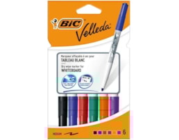 Marcador BIC Velleda Q.B. Ref.1741, médio, cart. 6 cores