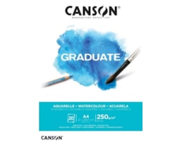 Bloco Canson A4 20 F. Graduate 250g. R110374, aguarela fino