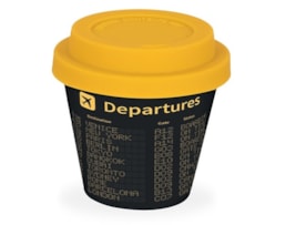 Copo de café, 90ml, c/tampa, RPET, ID5132, Departure