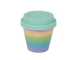 Copo de café, 90ml, c/tampa, RPET, ID5133, Macaron