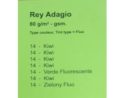 Papel Fotocopia Adagio A4 80g Fluor. Kiwi-14, Rs. 500 Fls