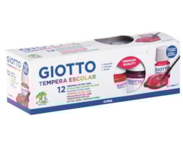 Guache Giotto líquido, 356700, cxa. c/12X25ml. + pincel