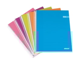 Caderno Esp. A4 Ancor Capa Dura, Fashion Colors, 120F. Quad.