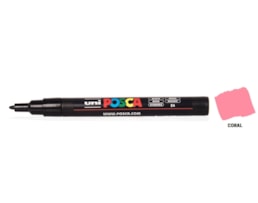 Marcador Uni Posca PC-3M, traço 0,9-1,3mm, Rosa Coral (M66)