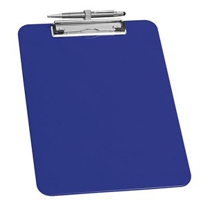 Prancheta A4 c/ Mola, PP, Wedo, c/porta-caneta, azul