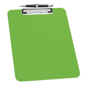 Prancheta A4 c/ Mola, PP, Wedo, c/porta-caneta, verde claro