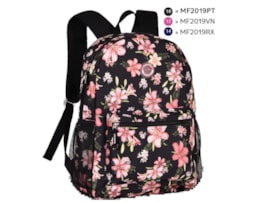 Mochila escolar Clio, 17" MF2019, (43X30X13cm), Floral Sort.