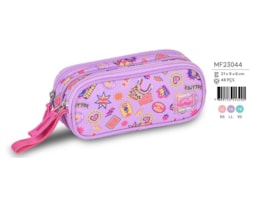 Bolsa p/ Lápis Clio, Duplo,  MF23044, 21X9X6 cm, Sortido