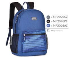 Mochila escolar Clio, 17" MF2026, (43X30X13cm), Sortido