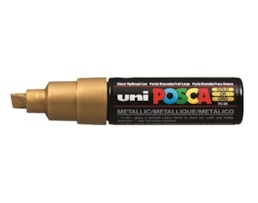 Marcador Uni Posca PC-8K Perm., 8mm, Biselado, Dourado (K25)