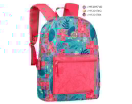 Mochila escolar Clio, 17" MF2017, (43X30X13cm), Floral Sort.