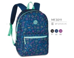 Mochila escolar Clio, 17" MF3011, (43X30X13cm), Sortido