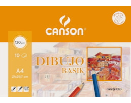 Papel Desenho A4 Canson Guarro Basik, (406331) 10Fls. 130grs