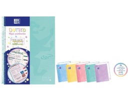 Caderno Esp. Oxford A5, C/D, 80F. cores Pastel, pontos