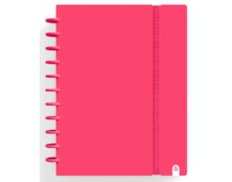 Caderno Ingeniox A4, 80Fls./100g. capa Foam, Vermelho, Paut.