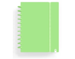 Caderno Ingeniox A4, 80Fls./100g. capa Foam, Verde Pastel, P