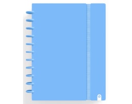 Caderno Ingeniox A4, 80Fls./100g. capa Foam, Azul Pastel, Q